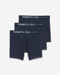 Kenneth Cole 3-Pack Boxer Briefs – Navy & Black Modal Stretch | KC
