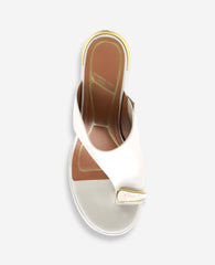 Kenneth Cole Syndika Leather Stone Toe Ring Heeled Sandal