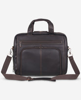 Kenneth Cole Colombian Leather Top Zip Messenger Bag
