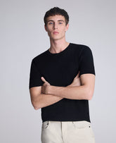 Kenneth Cole Shop Sweater Tee: Black Lightweight Knit, Modern Fit | KC