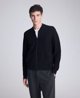 Kenneth Cole Shop Sweater Bomber Jacket: Black Waffle Knit | Kenneth Cole