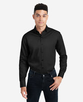 Kenneth Cole Black Stretch Dress Shirt – Flex Fit with TEKFIT | KC