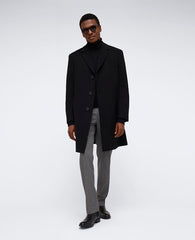 Kenneth Cole Shop Classic Fit Black Overcoat for Men | Kenneth Cole