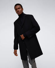 Kenneth Cole Shop Classic Fit Black Overcoat for Men | Kenneth Cole