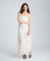 Kenneth Cole Strapless Mesh Maxi Dress