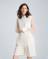 Kenneth Cole Long Sleeve Button Front Shirt with Front Body Overlay