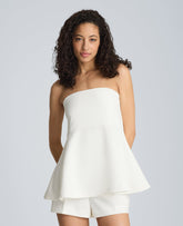 Kenneth Cole Peplum Strapless Top