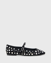 Kenneth Cole Shop Jasper Black Suede Stud Ballet Flat | Kenneth Cole