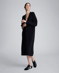Kenneth Cole Long Button Front Cardigan Duster – Black | Kenneth Cole