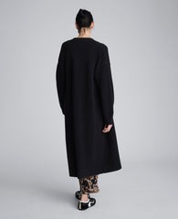 Kenneth Cole Long Button Front Cardigan Duster – Black | Kenneth Cole