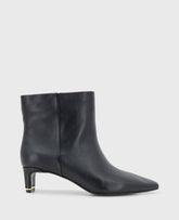 Kenneth Cole Shop Miranda Black Leather Heel Bootie | Kenneth Cole