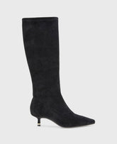 Kenneth Cole Shop Meridith Black Stretch Kitten Heel Boot | Kenneth Cole