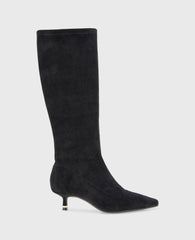 Kenneth Cole Shop Meridith Black Stretch Kitten Heel Boot | Kenneth Cole
