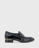 Kenneth Cole Shop Reece Black Crinkle Patent Penny Loafer | Kenneth Cole