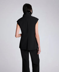 Kenneth Cole Luxe Twill Vest With Faux Shirt