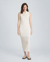 Kenneth Cole Varigated Polo Cap Sleeve Sweater Dress