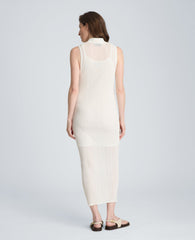 Kenneth Cole Varigated Polo Cap Sleeve Sweater Dress