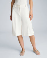 Kenneth Cole High Rise Fly Front Long Short with Rivet Side Snap