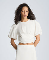 Kenneth Cole Puff Sleeve Wrap Tee