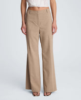 Kenneth Cole Crosshatch Fly Front Mid Rise Flare Pant