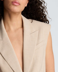 Kenneth Cole Crosshatch Weave Open Back Vest with Strap