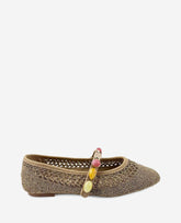 Kenneth Cole Zeta Woven Knit Stone Embellished Ballet Flat