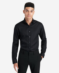 Kenneth Cole Shop Slim-Fit Stretch Dress Shirt – Black | Kenneth Cole