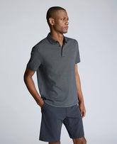 Kenneth Cole Shop Black Two-Toned Knit Polo – Soft, Breathable & Stretchy