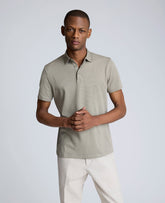 Kenneth Cole Shop Sage Two-Toned Knit Polo – Soft, Stretchy & Breathable