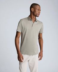 Kenneth Cole Shop Sage Two-Toned Knit Polo – Soft, Stretchy & Breathable