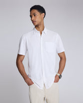 Kenneth Cole Shop Short Sleeve Sportshirt: White, Chest Pocket | KC