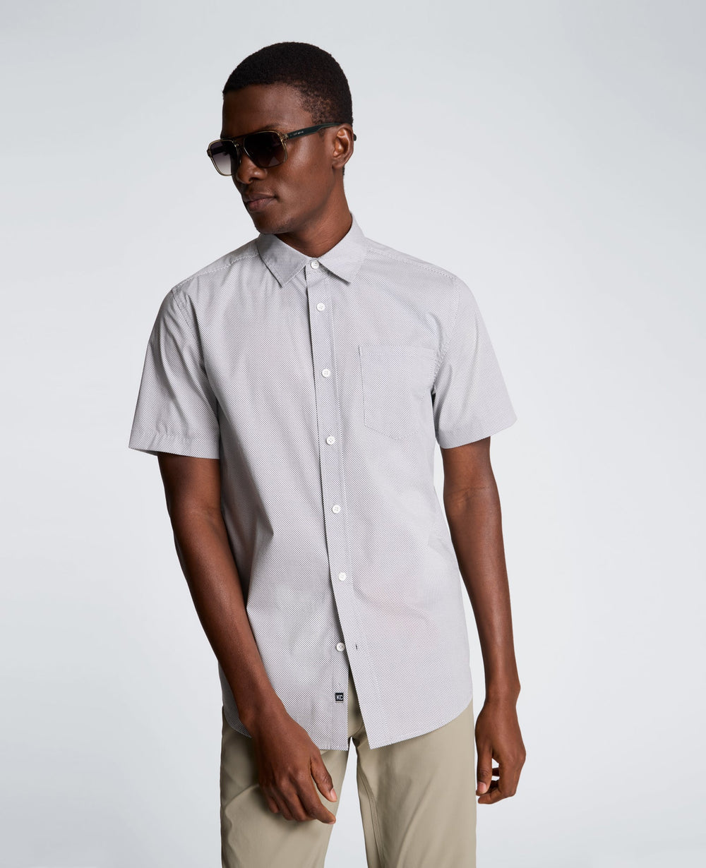 Kenneth Cole Short Sleeve Sport Shirt with Chest Pocket