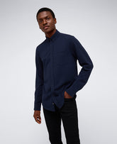 Kenneth Cole Shop Men’s Navy Stretch Button-Down Shirt with Pocket | KC