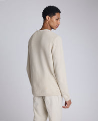 Kenneth Cole Shop Popcorn Crew Sweater: Offwhite Textured Knit | KC