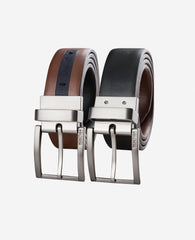 Kenneth Cole Stretch Reversible Logo Inset Tab Belt