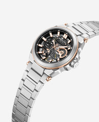 Kenneth Cole Kenneth Cole Skeleton Automatic Watch for Men – Silver/Rose