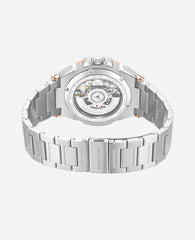 Kenneth Cole Kenneth Cole Skeleton Automatic Watch for Men – Silver/Rose