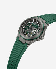Kenneth Cole Shop Men’s Skeleton Automatic Silicone Watch in Green | KC