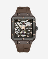 Kenneth Cole Skeleton Automatic Silicone Watch | Kenneth Cole Men Brown