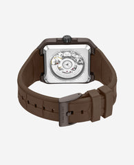 Kenneth Cole Skeleton Automatic Silicone Watch | Kenneth Cole Men Brown