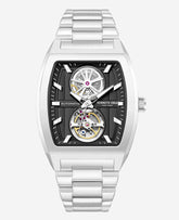 Kenneth Cole Skeleton Automatic Black Dial Stainless Steel Bracelet Watch