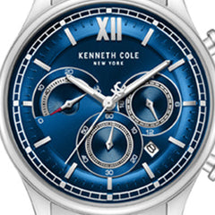 Kenneth Cole Dress Sport Chronograph Blue Dial Stainless Steel Bracelet Watch