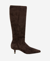 Kenneth Cole Shop Meridith Stretch Boot in Chocolate Suede | Kenneth Cole