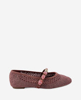 Kenneth Cole Zeta Woven Knit Stone Embellished Ballet Flat