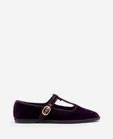 Kenneth Cole Verona Plum Velvet T-Strap Mary Jane Flat | Kenneth Cole