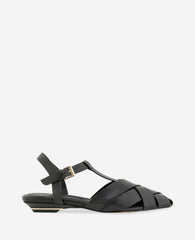 Kenneth Cole Bindy Woven Leather T-Strap Sandal