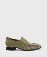 Kenneth Cole Reece Green Crinkle Patent Penny Loafer | Kenneth Cole