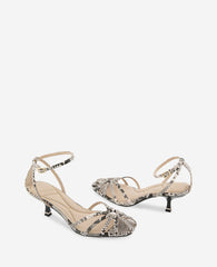 Kenneth Cole Genevieve Embossed Cage Toe Ankle Strap Heel