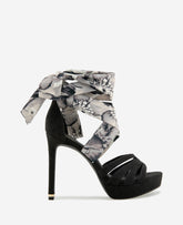 Kenneth Cole Nikkii Printed Fabric Wrap Around Platform Heel