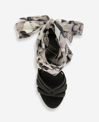 Kenneth Cole Nikkii Printed Fabric Wrap Around Platform Heel